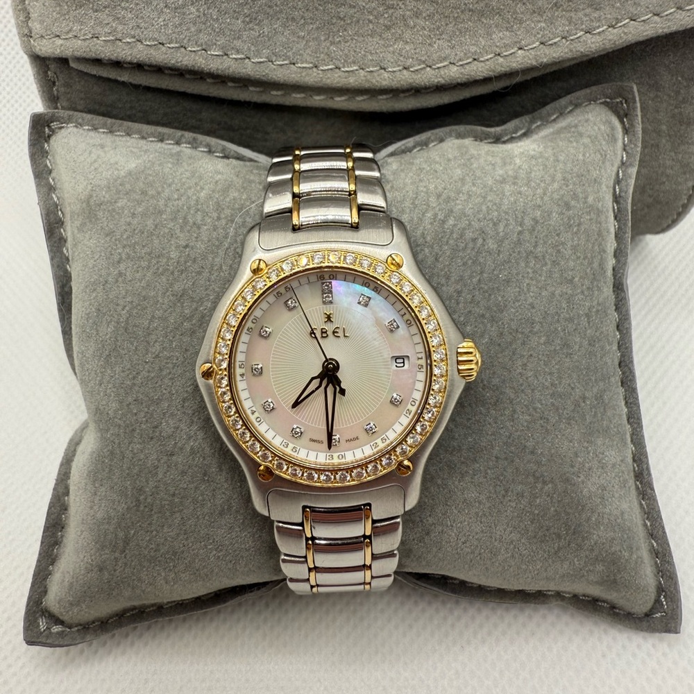 Women's EBEL Diamond, Silver & Gold Watch - Picture 2 of 7